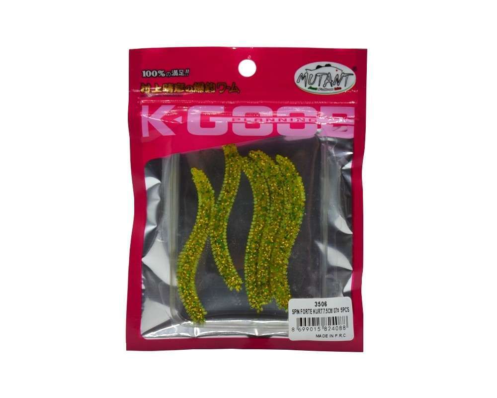 Mutant 3506 Spin Forte 7,5cm Aromalı LRF Silikon Suni Yem 5li Set - 07