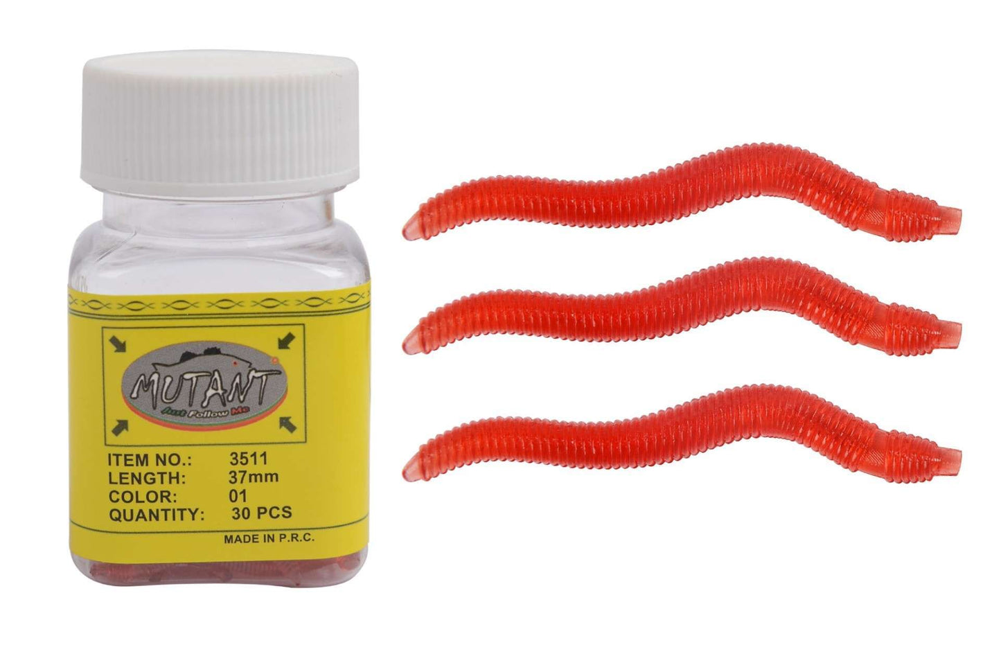 Mutant 3511 Ozmo Aromalı Solucan 4cm Silikon Suni Yem 30lu Kutu - 01