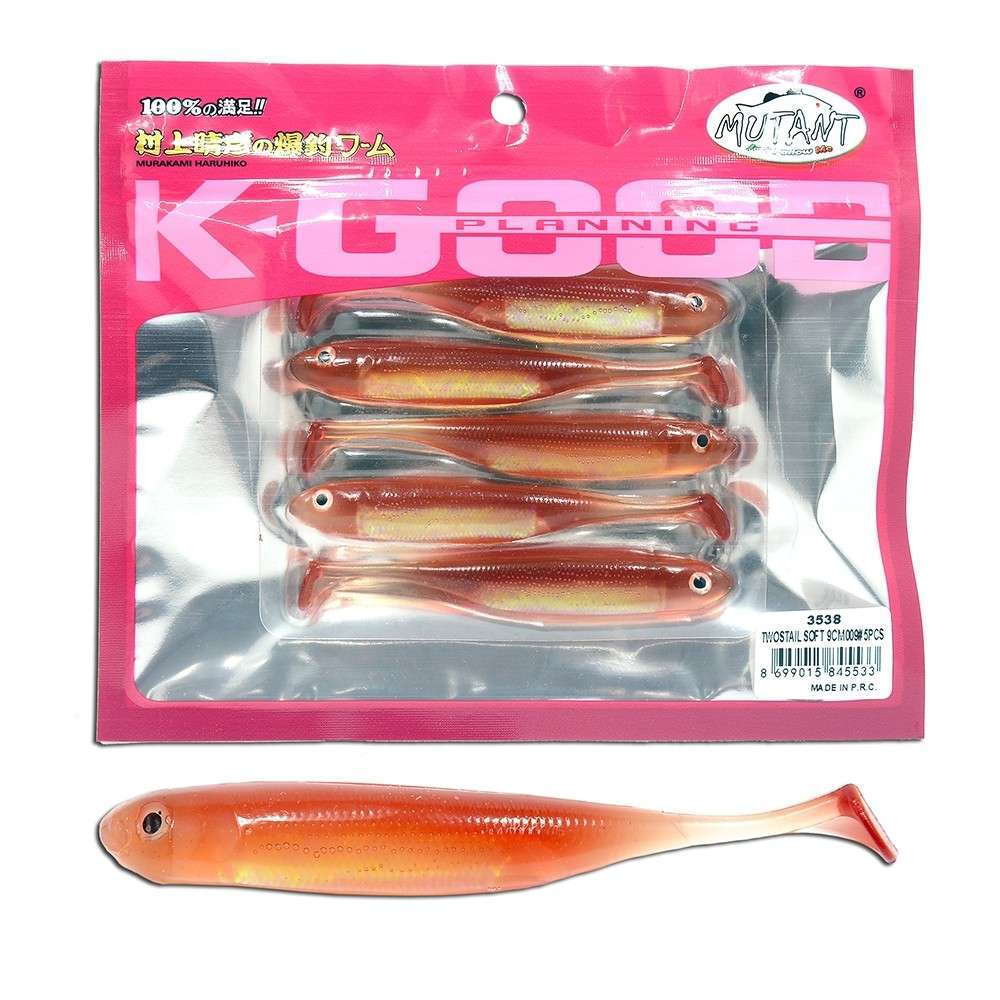 Mutant 3538 Twost Tail Flash 9cm Levrek Silikonu 5li Paket Suni Yem - 009