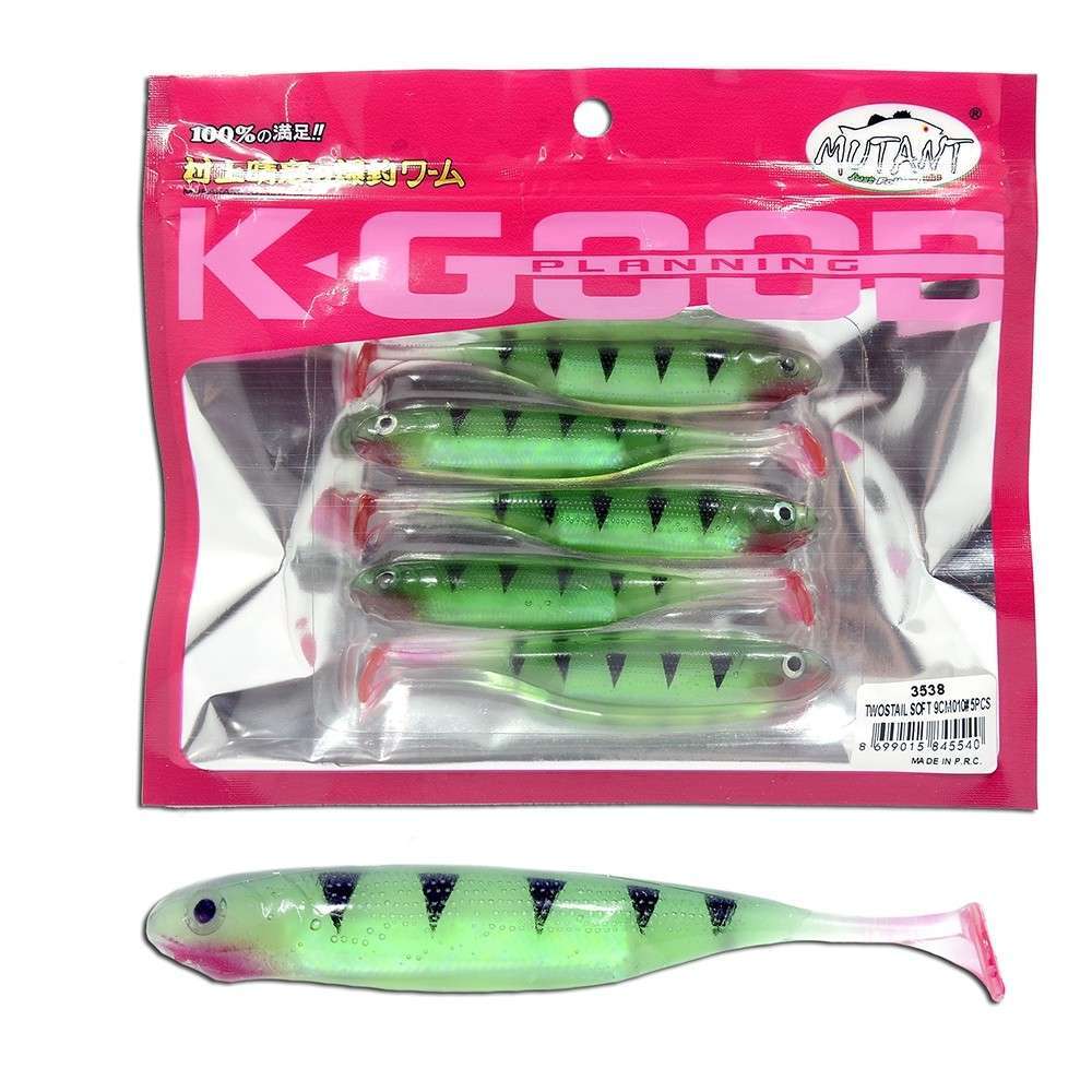 Mutant 3538 Twost Tail Flash 9cm Levrek Silikonu 5li Paket Suni Yem - 010