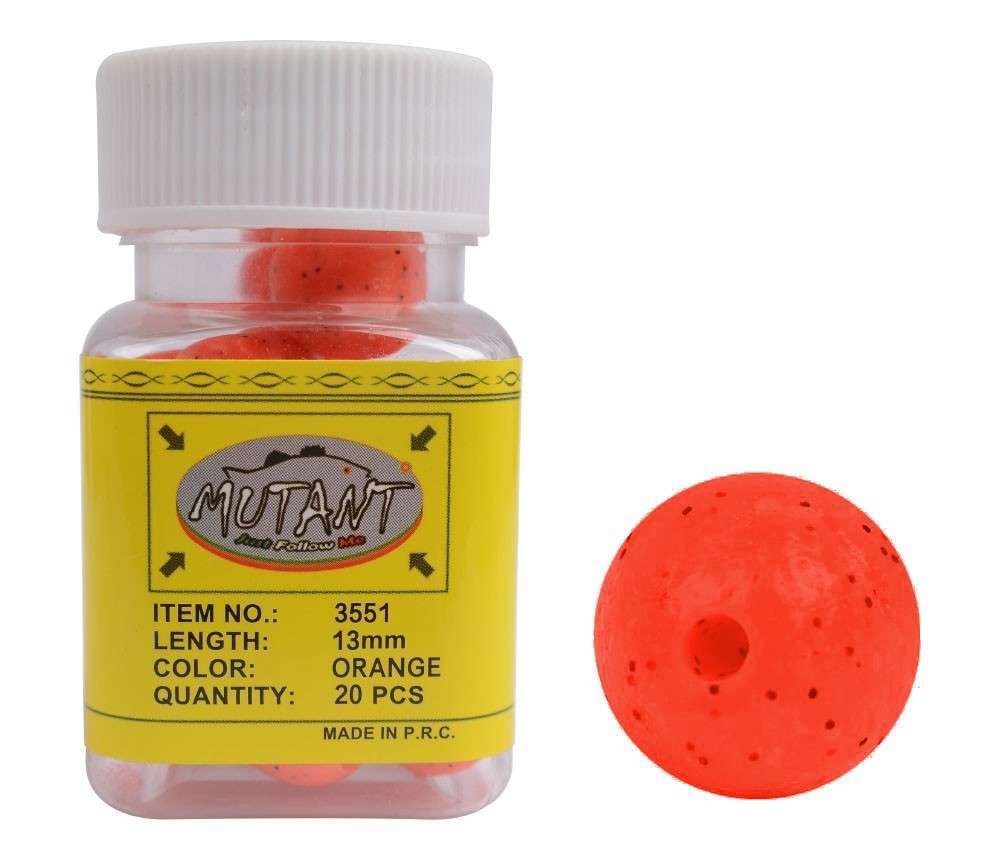 Mutant 3551 Walker Aromalı Silikon Boili 20li Kutu Suni Balık Yemi - TURUNCU