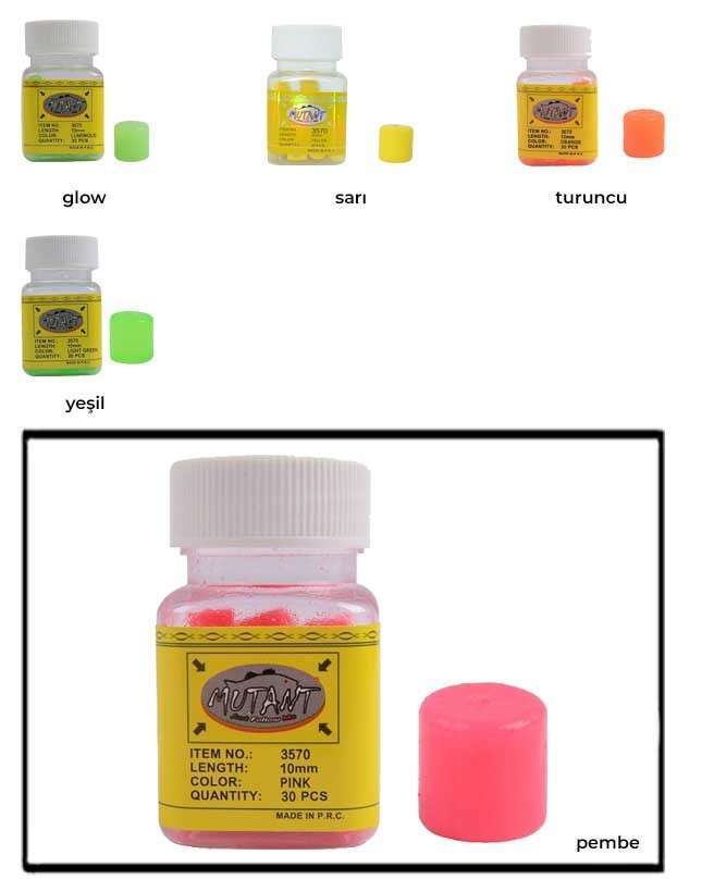 Mutant 3570 Walker Aromalı Silindir Boili 30lu Kutu Sazan Yemi - PEMBE