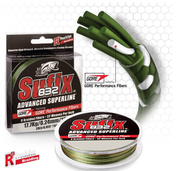 Sufix 832 Advanced İp Misina - CAMO - 0.20MM - 120MT - 13.5KG