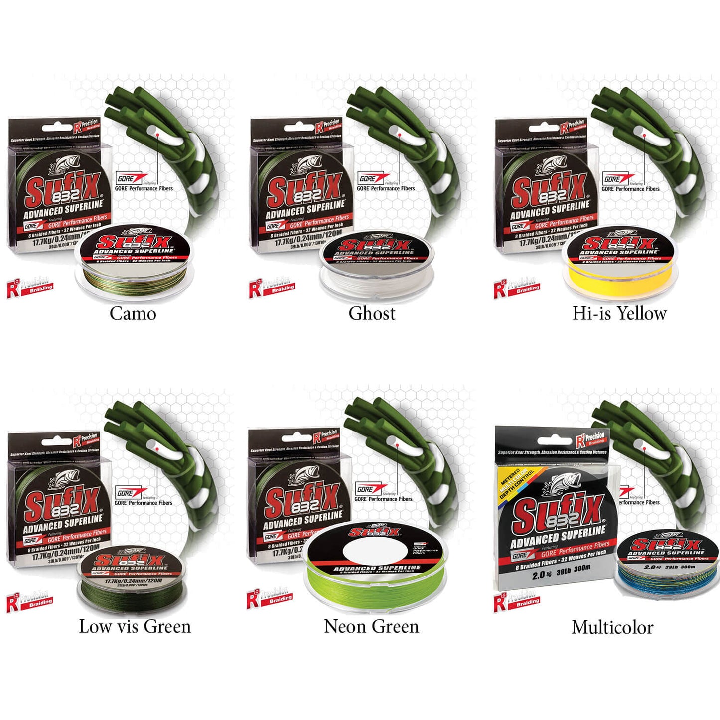 Sufix 832 Advanced İp Misina - NEON LIME - 0.20MM - 120MT - 13.5KG