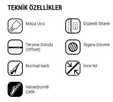 VMC Olta İğnesi 7128N 100lü - NİKEL - NO:10
