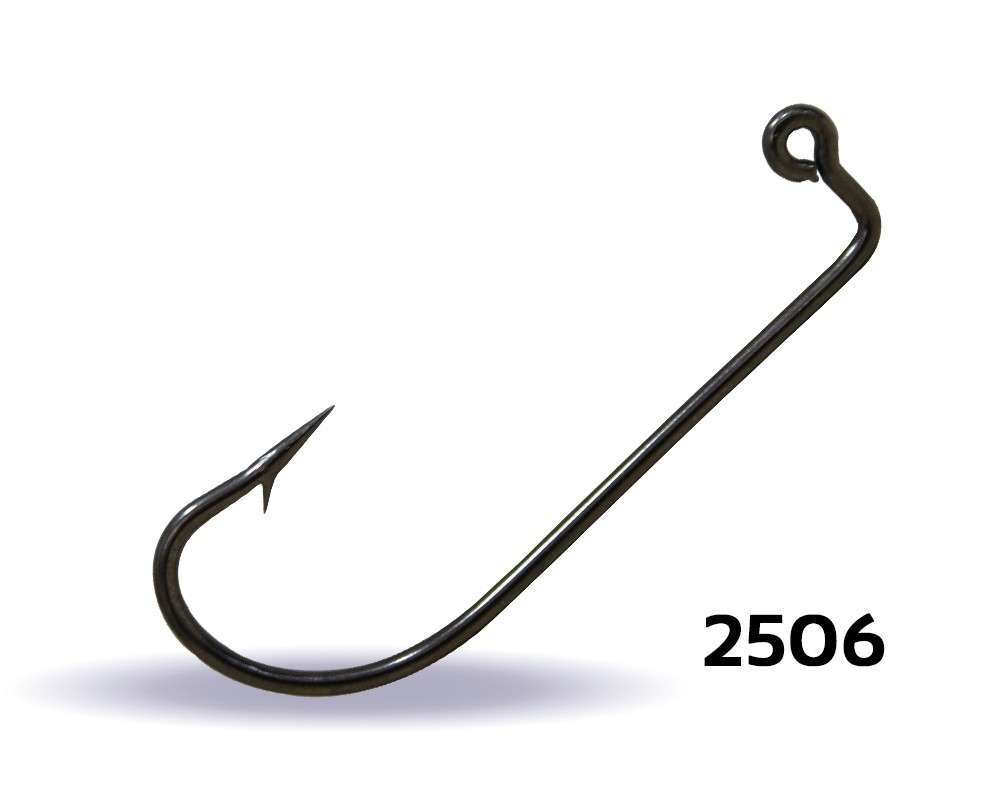 Youvella 2506 Jig Head İğnesi Dövme Delikli Uzun 100lü Kutu Black Nikel - Standart - 2-0