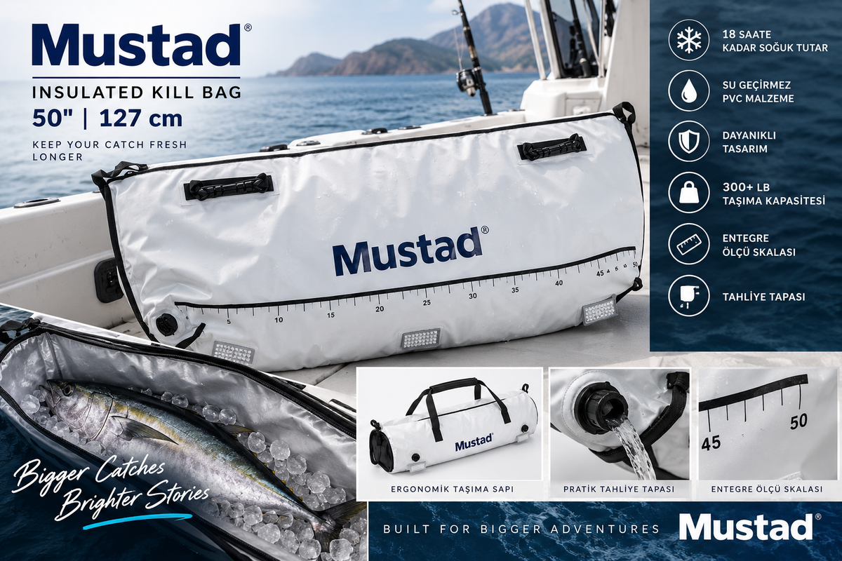 Mustad Insulated Kill Bag 50" (127 cm) Yalıtımlı Balık Koruma ve Taşıma Çantası