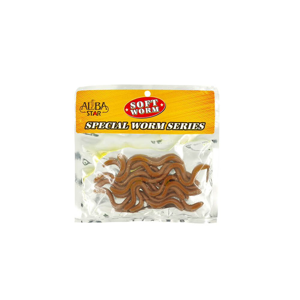 Albastar Soft Special Worm Sahte Kurt - KAHVERENGİ - 10CM