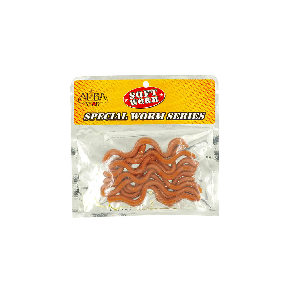 Albastar Soft Special Worm Sahte Kurt - KIRMIZI - 10CM