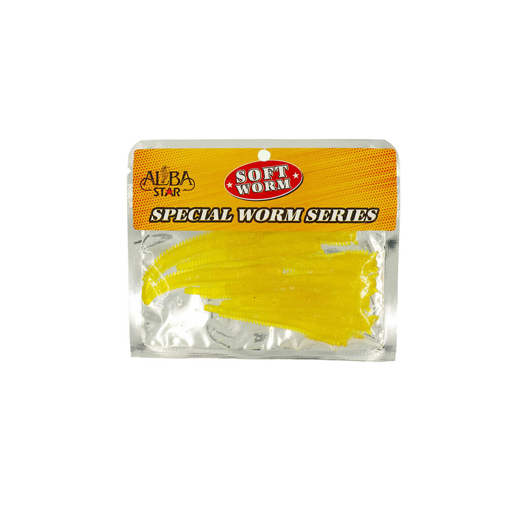 Albastar Special Worm Sahte Kurt - SARI - 5CM