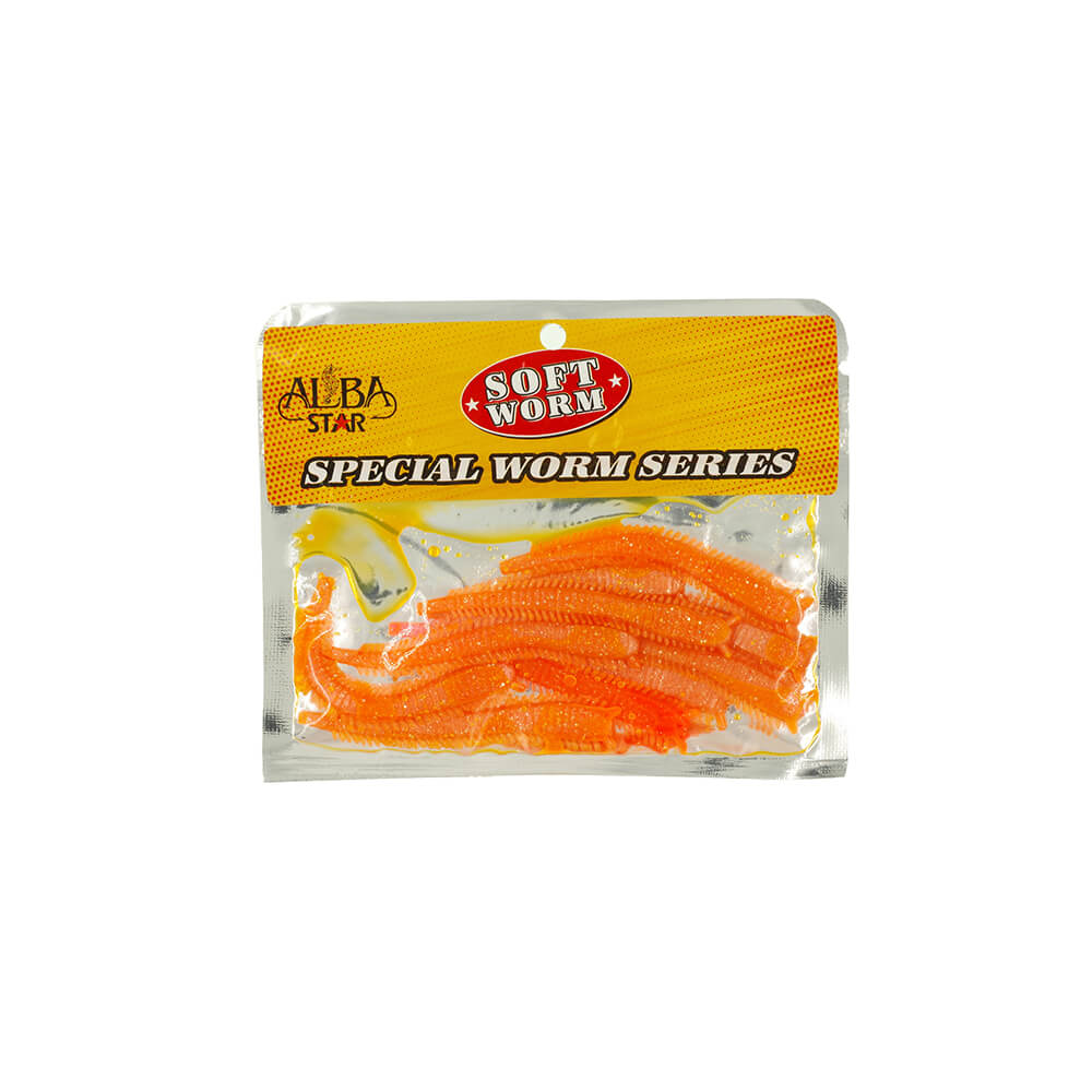 Albastar Special Worm Sahte Kurt - TURUNCU - 5CM