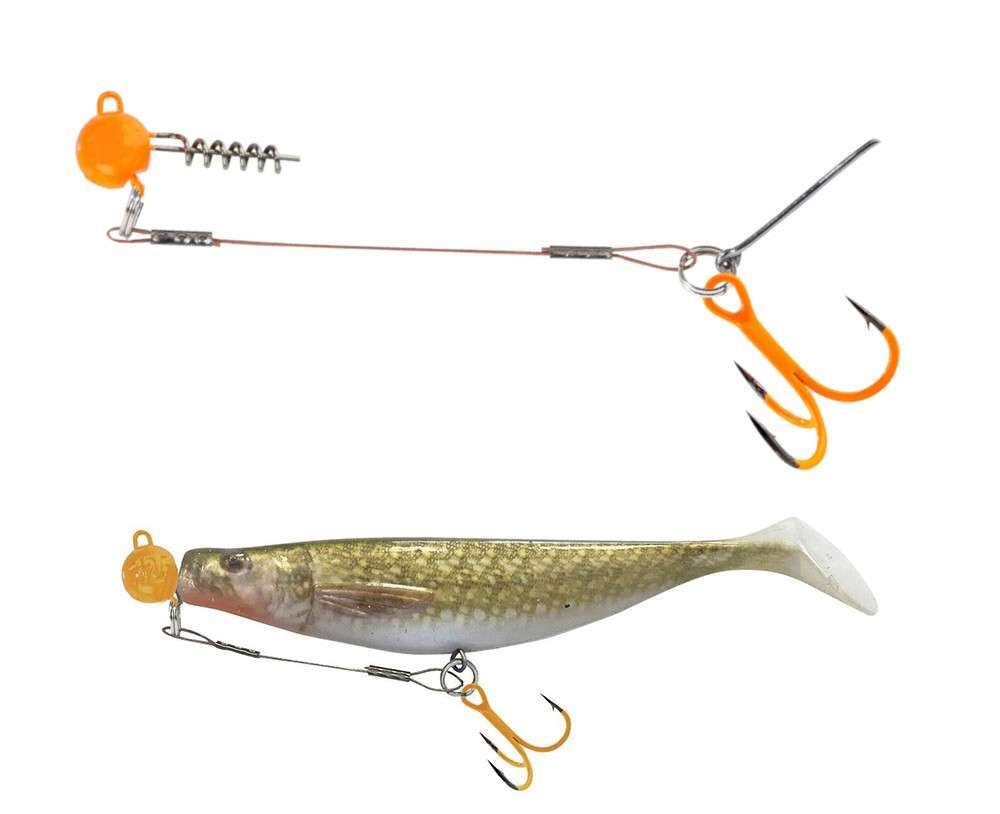 Balzer 16133 Silikon Yemler İçin Çelik Telli Spiral Kafa Rig UV Active 55cm - Standart - 10 GR