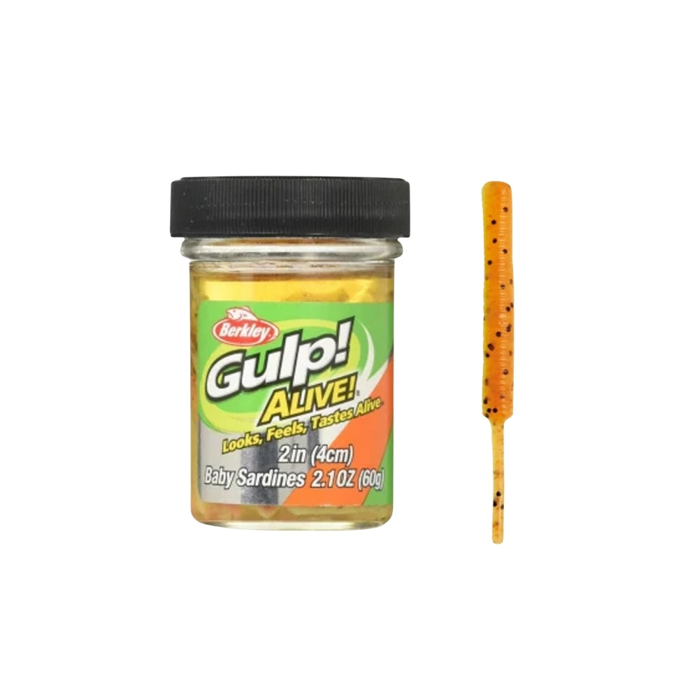 Berkley Gulp Alive Baby Sardine Sahte Yemi - ORANGE TİGER - 4 CM 60 GR
