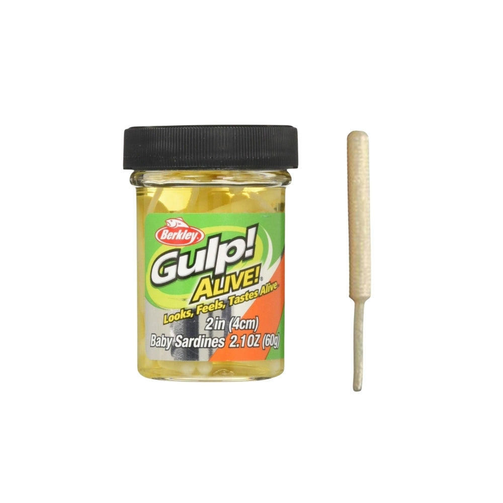 Berkley Gulp Alive Baby Sardine Sahte Yemi - GLOW - 4 CM 60 GR