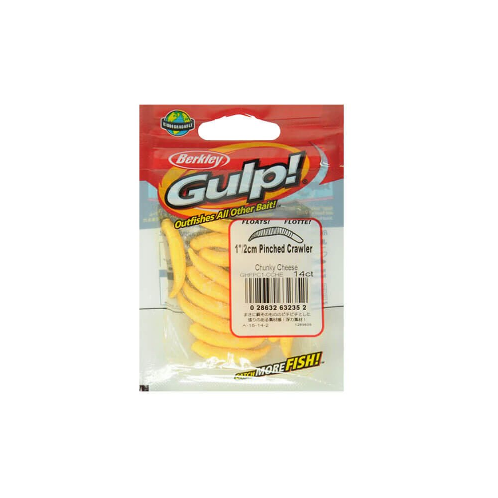 Berkley Gulp Floating Pinched Crawler Sahte Kurt - CHUNKY CHEESE - 2CM - 14LU