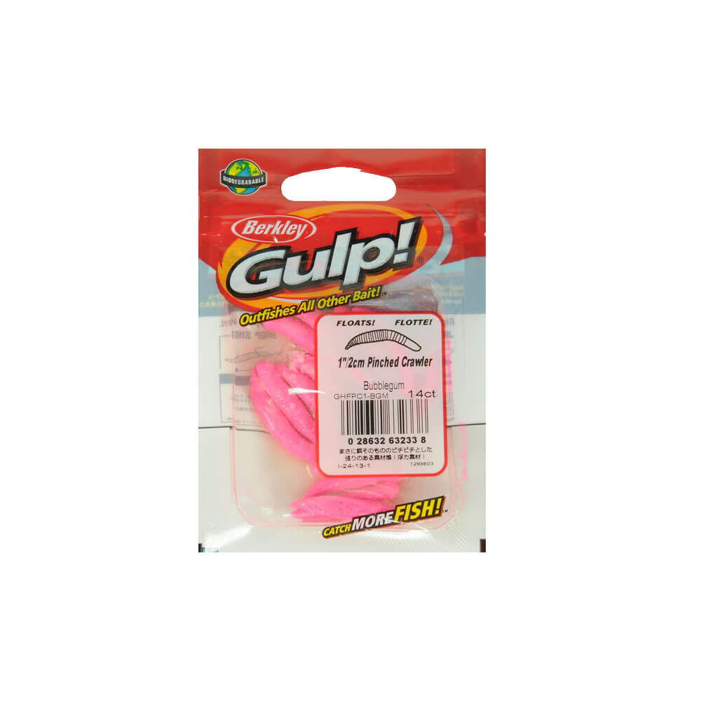 Berkley Gulp Floating Pinched Crawler Sahte Kurt - BUBBLEGUM - 3CM - 14LU