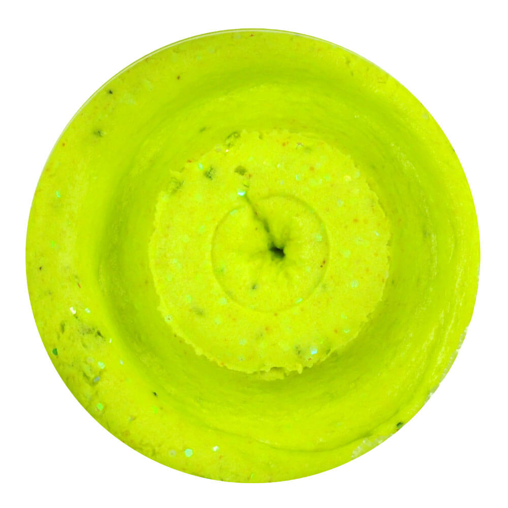 Berkley Gulp Trout Dough Garlic Sahte Yemi - CHUNKY CHARTREUSE
