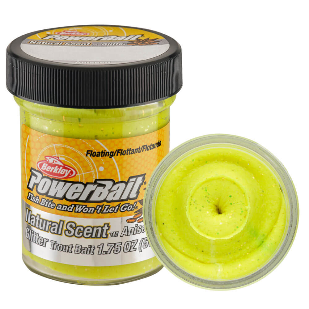 Berkley Powerbait Natural Glitter Trout Bait Aniseed Sahte Yemi - SUNSHINE YELLOW - 50GR