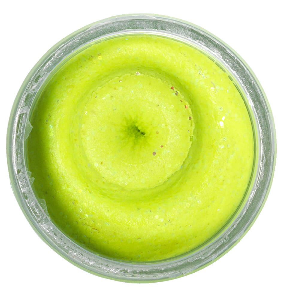 Berkley Powerbait Natural Glitter Trout Bait Garlic Sahte Yemi - CHARTREUSE - 50 GR