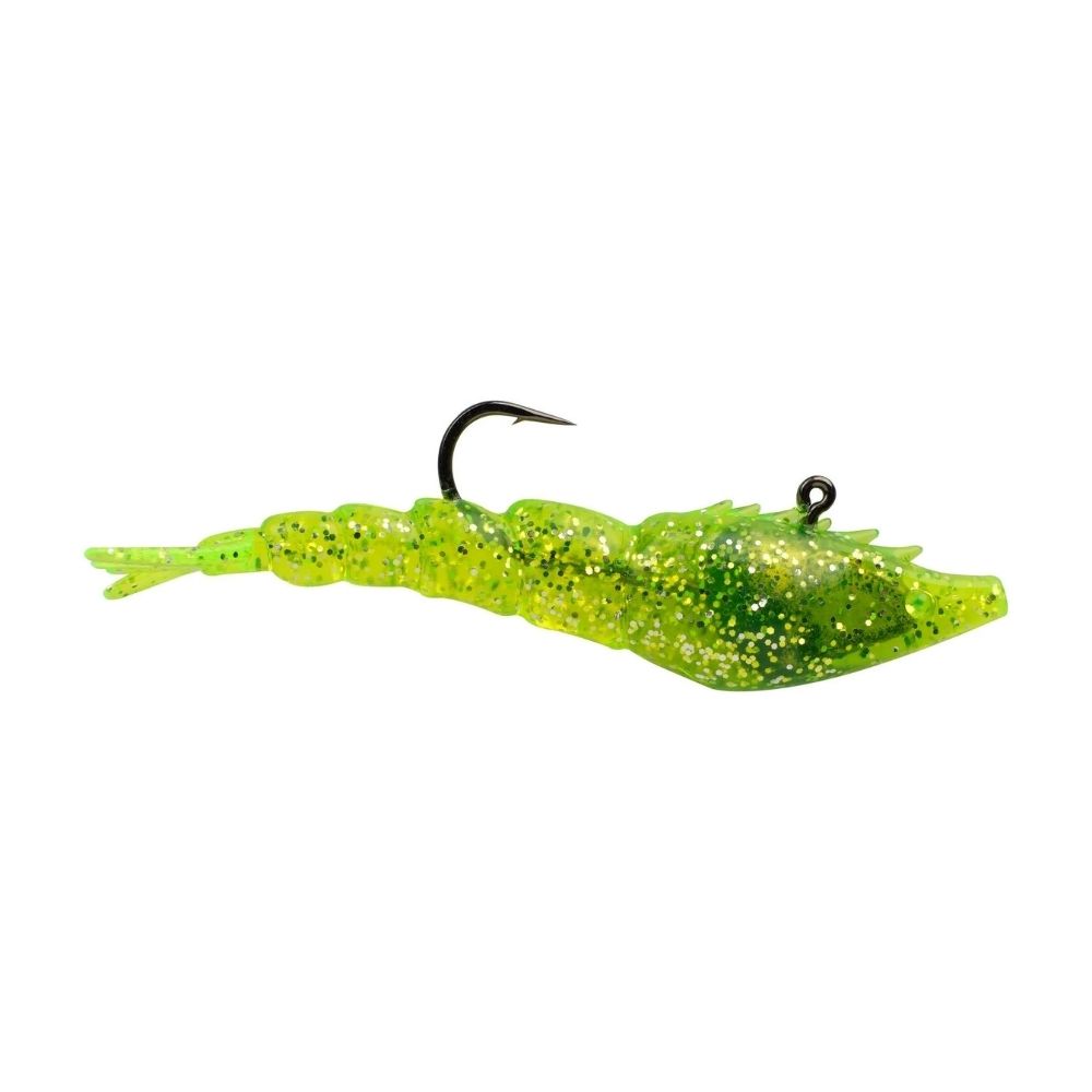 Berkley PowerBait Saltwater PowerSwitch Silikon Karides Yem - CHARTREUSE SILVER - 9CM-17.7GR