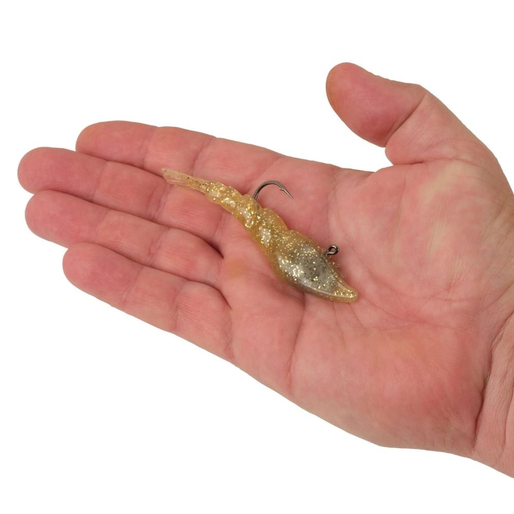 Berkley PowerBait Saltwater PowerSwitch Silikon Karides Yem - GOLD - 9CM-17.7GR