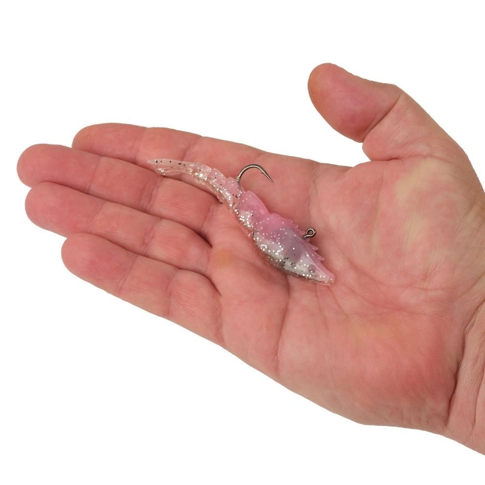 Berkley PowerBait Saltwater PowerSwitch Silikon Karides Yem - PINK FLASH - 9CM-17.7GR
