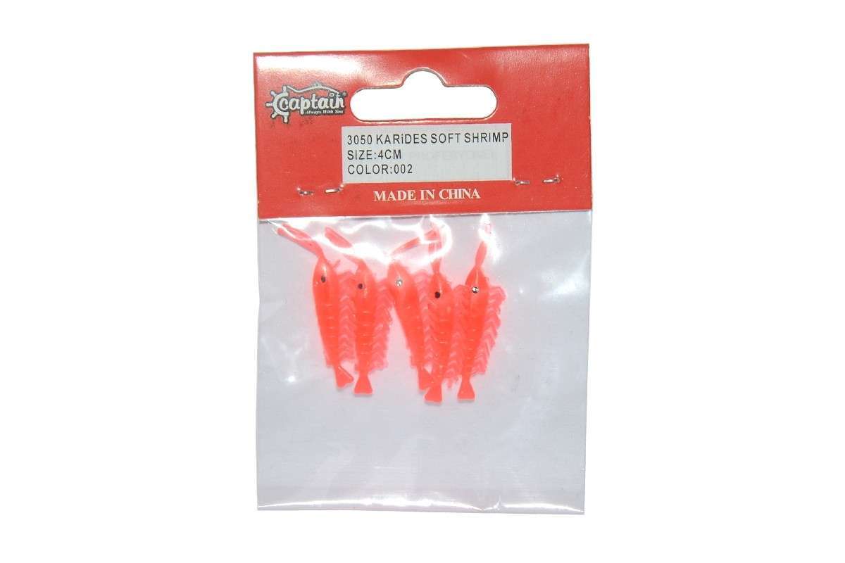 Captain 3050 Silikon Karides 4cm Suni Yem 5li Paket - 002
