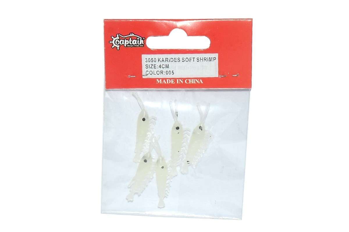 Captain 3050 Silikon Karides 4cm Suni Yem 5li Paket - 005