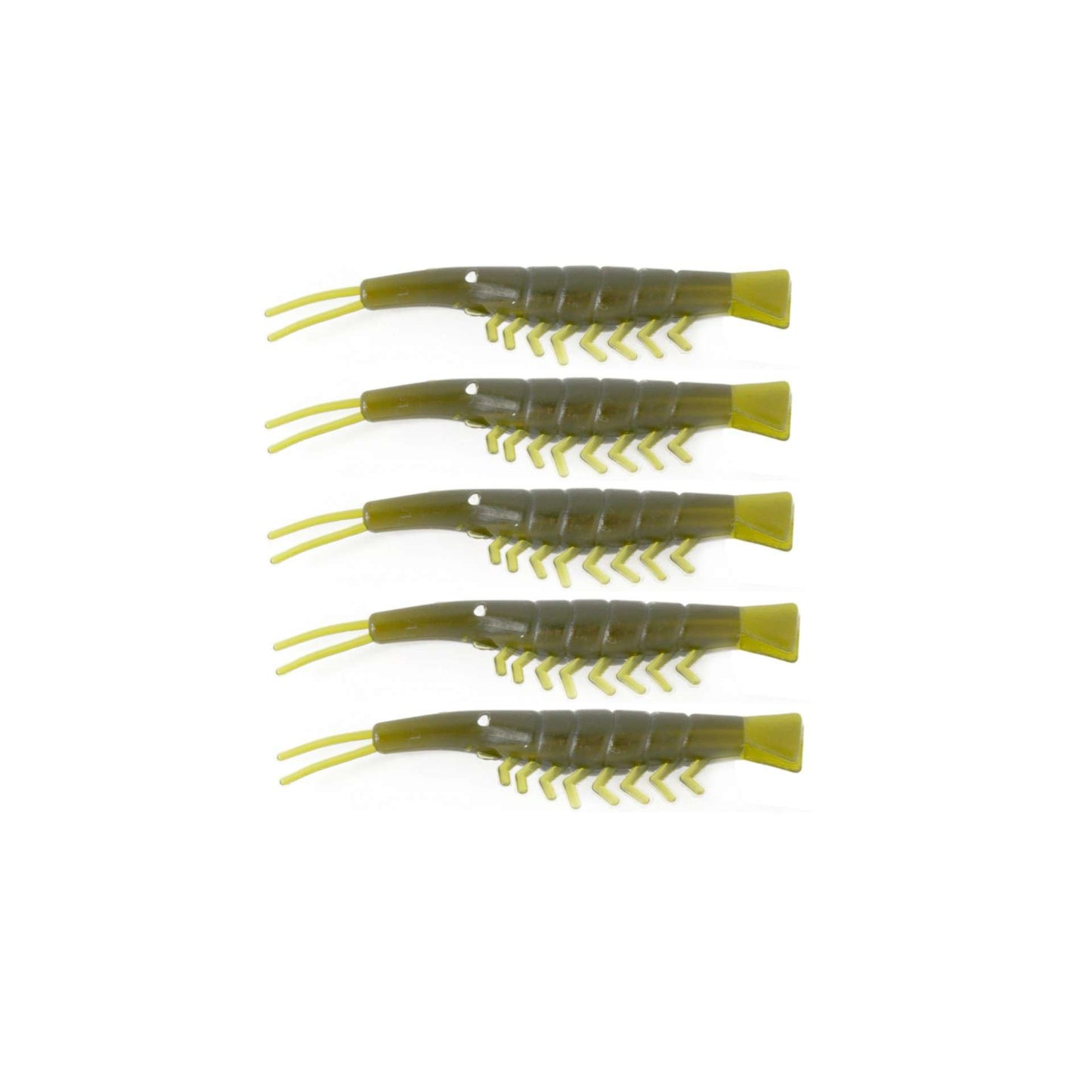 Captain 3052 Silikon Karides 6cm Suni Yem 5li Paket - 006