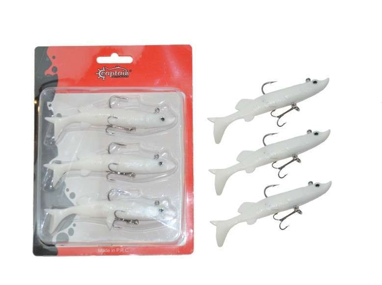 Captain 3067 Pluse Soft 12cm Turna Silikonu 3lü Set Suni Yem - 3