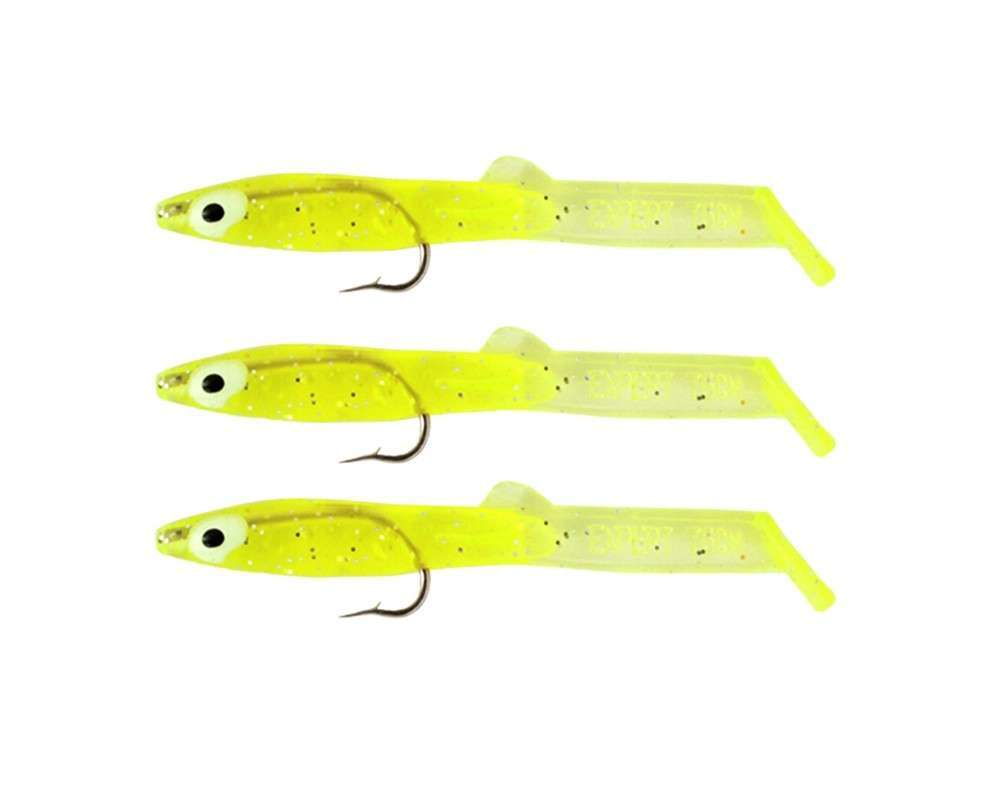 Captain 3525 Eel Fish 75cm Silikon Zargana Suni Yem 3lü Paket - E01 YELLOW