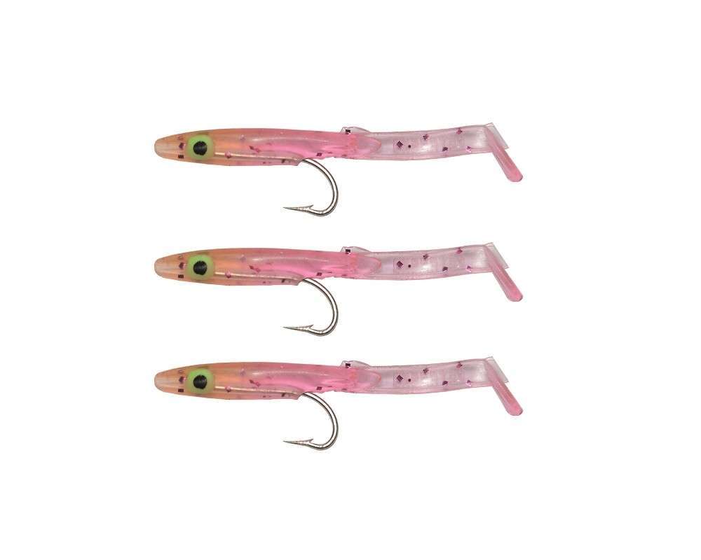 Captain 3526 Eel Fish 5cm Silikon Zargana Suni Yem 3lü Paket - E03 PINK G