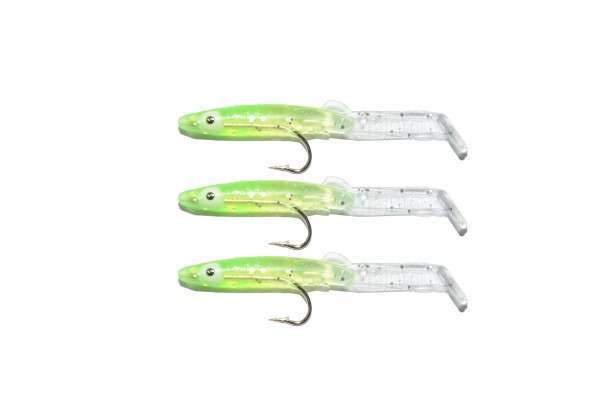 Captain 3526 Eel Fish 5cm Silikon Zargana Suni Yem 3lü Paket - E05 GREEN
