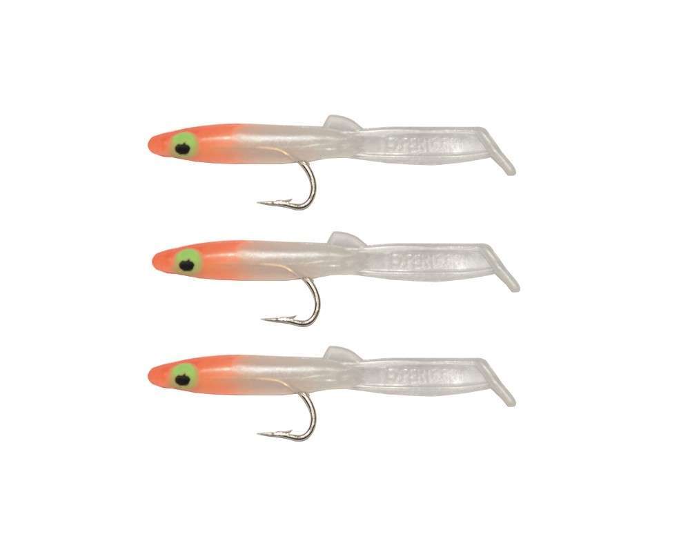Captain 3526 Eel Fish 5cm Silikon Zargana Suni Yem 3lü Paket - E06 ORANGE