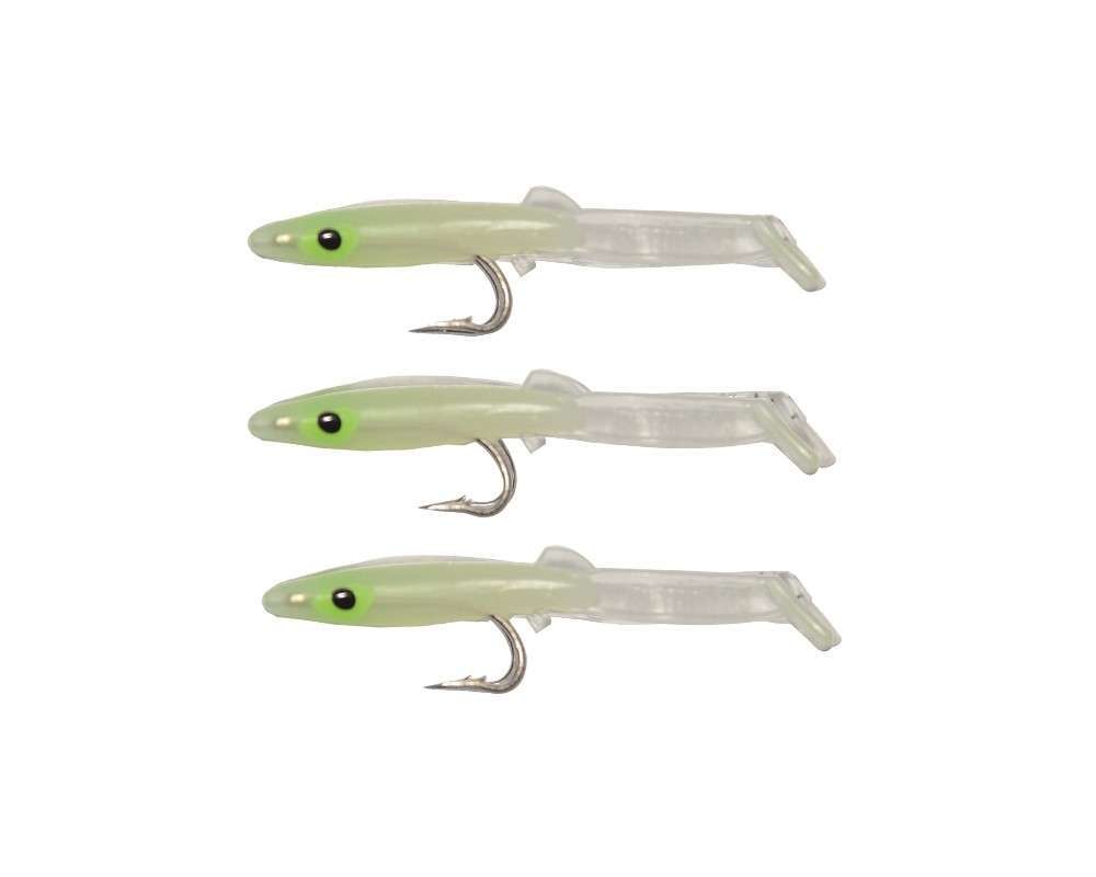 Captain 3526 Eel Fish 5cm Silikon Zargana Suni Yem 3lü Paket - E13 GLOW