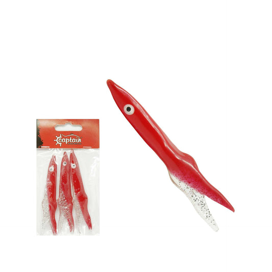 Captain 3580 Octopus Glitter 8cm Sübye 3lü Paket Suni Yem