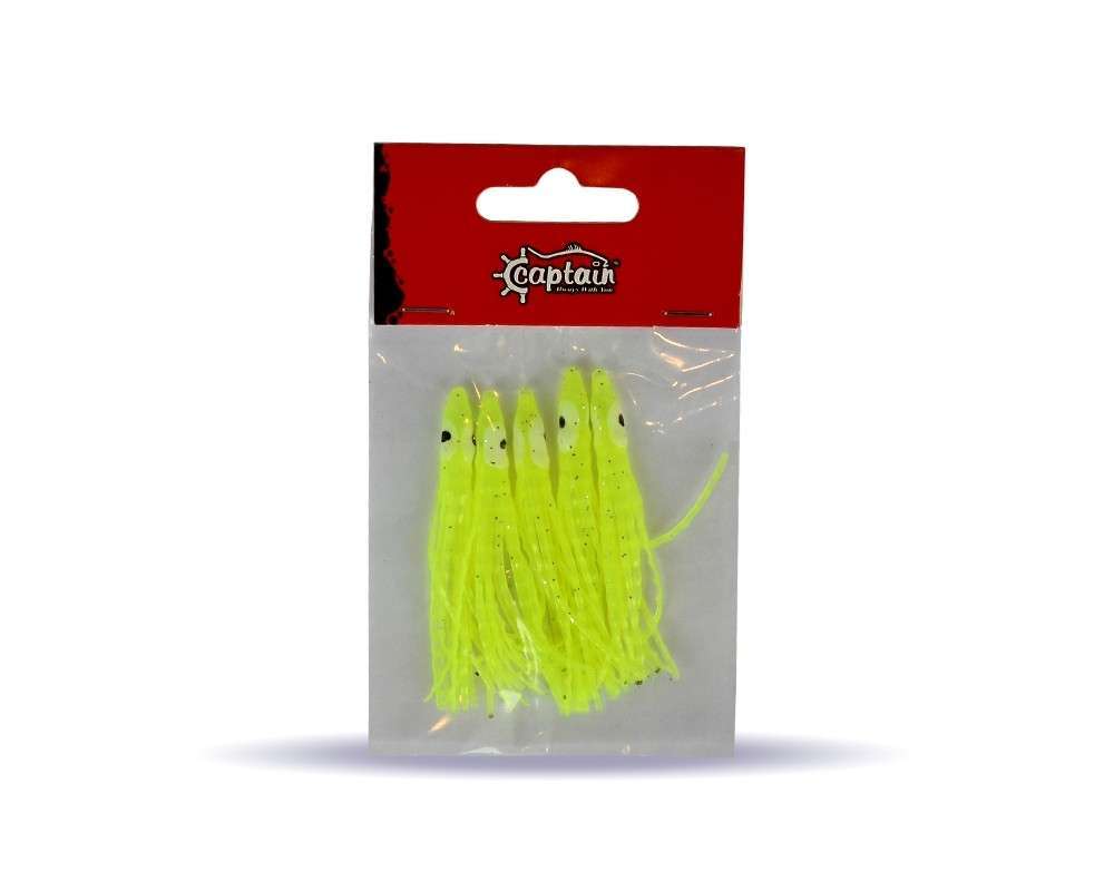 Captain 3594 Octopus Curly 6cm Ahtapot Sübye 5li Paket Suni Yem - 1
