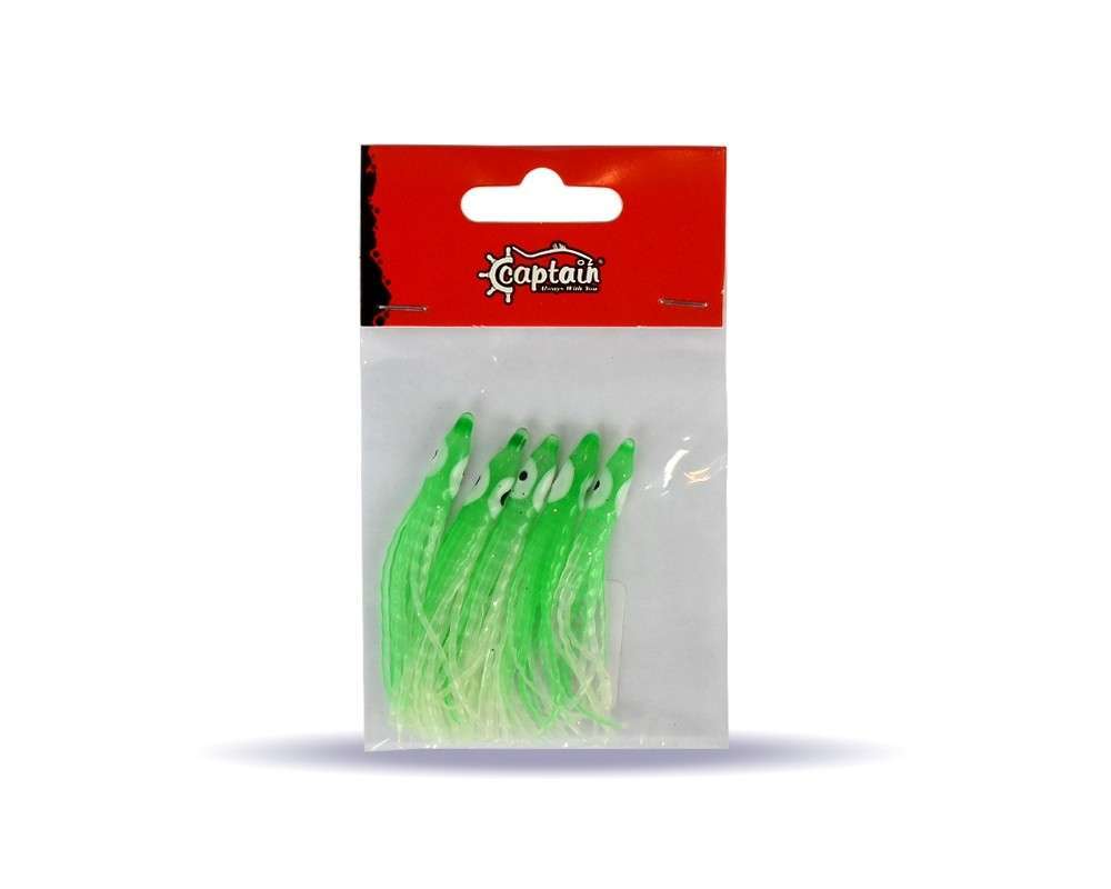 Captain 3594 Octopus Curly 6cm Ahtapot Sübye 5li Paket Suni Yem - 7