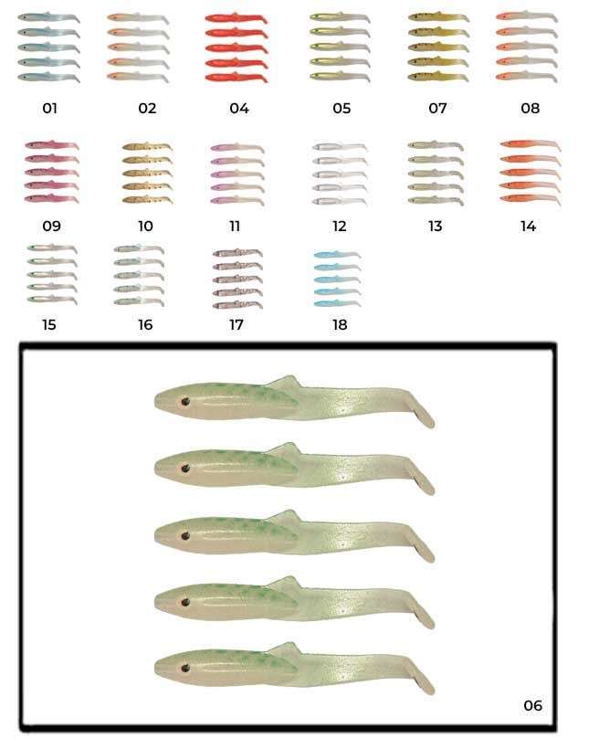 Captain 3595 Elegant 35cm Silikon Zargana 5li Paket Suni Yem - 06