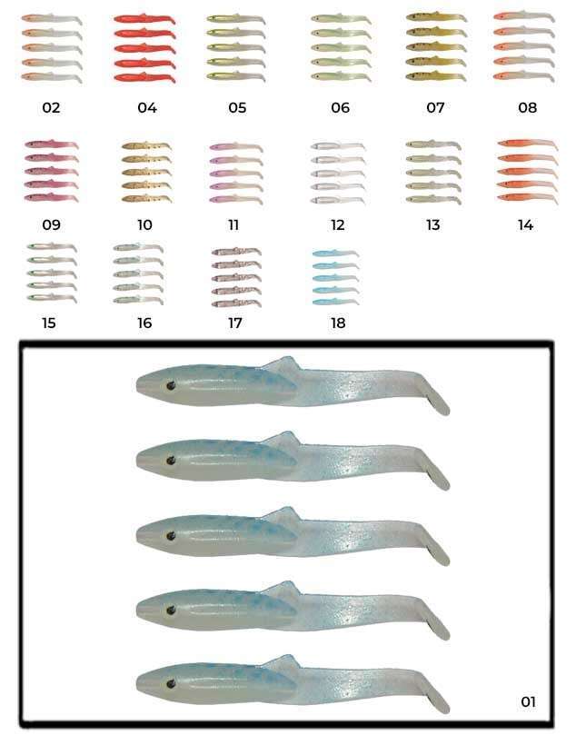 Captain 3595 Elegant 35cm Silikon Zargana 5li Paket Suni Yem - 01
