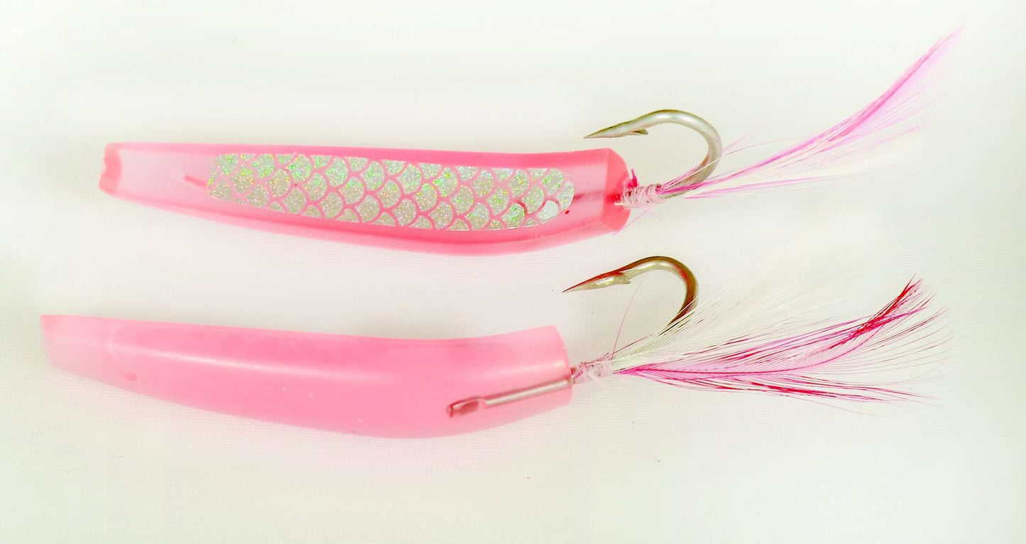Captain 3625 Feather Jig 5cm Silikon Suni Yem 2li Paket - PEMBE