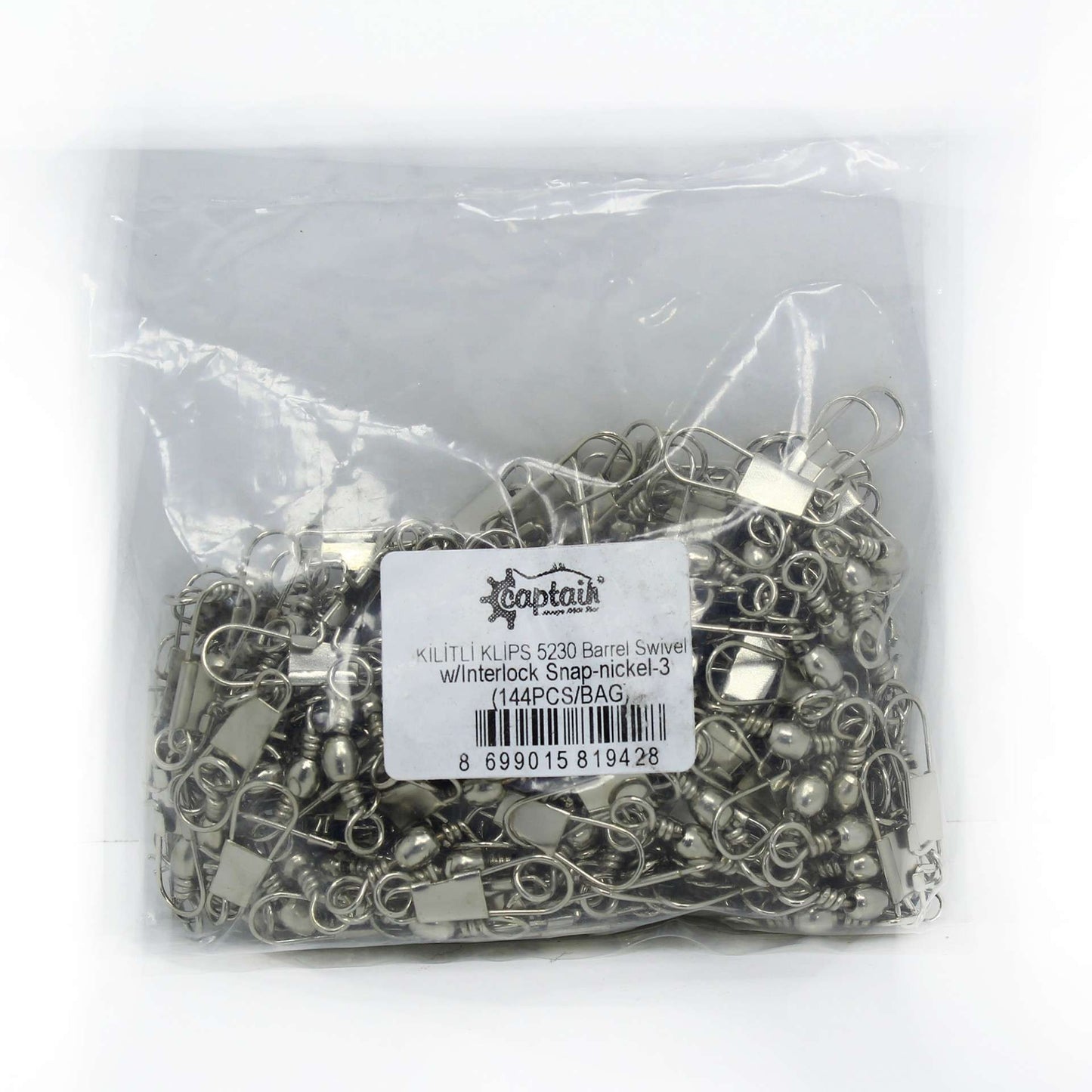 Captain 5230 Kilitli Klips 144lü Paket Nikel
