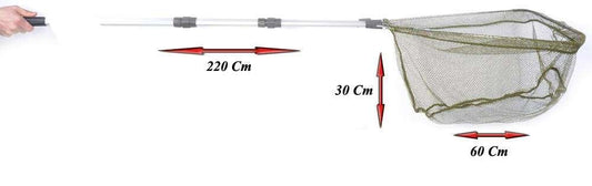 Captain 6715 Kepçe 3 Parça 220cm Teleskopik Kepçe 55x45cm Tor