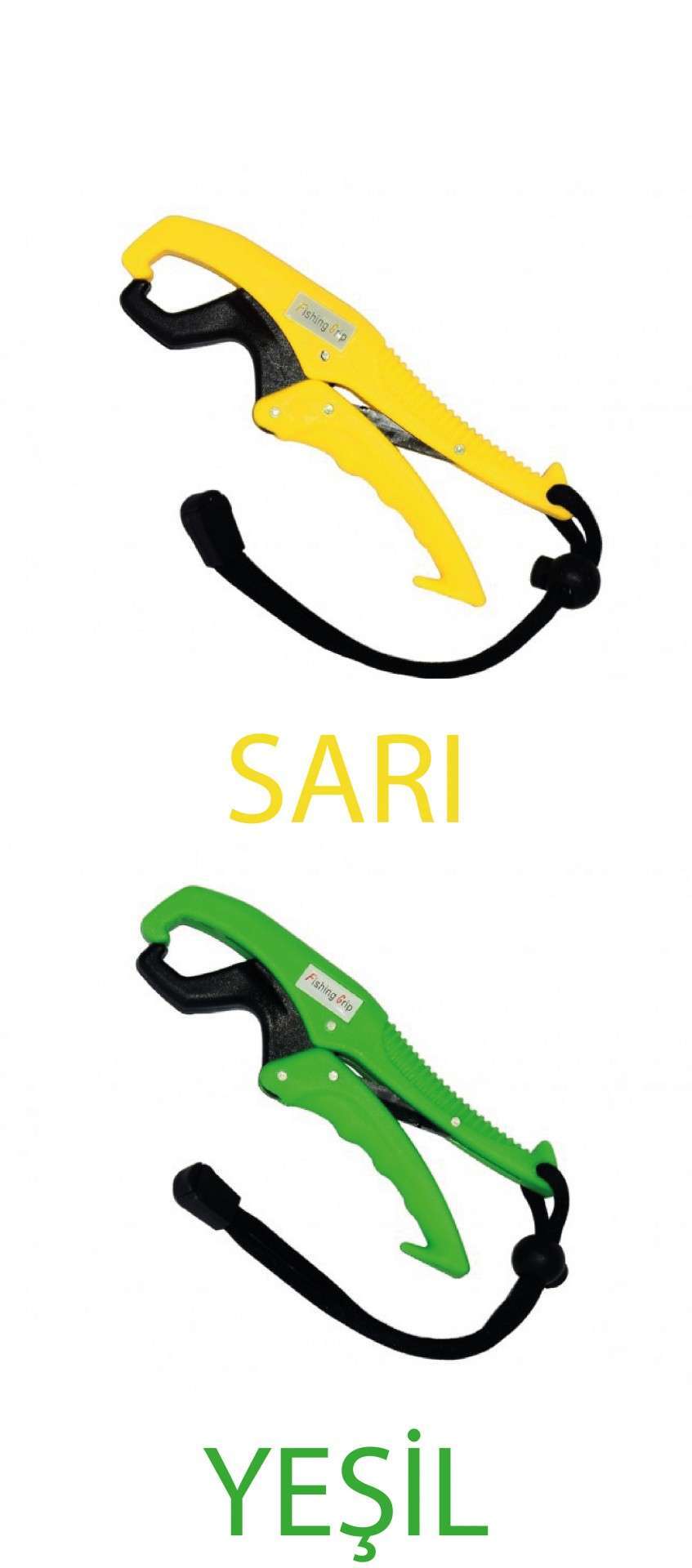 Captain 7504 Grip Plastik Balık Tutucu Askı İpli 15cm - SARı