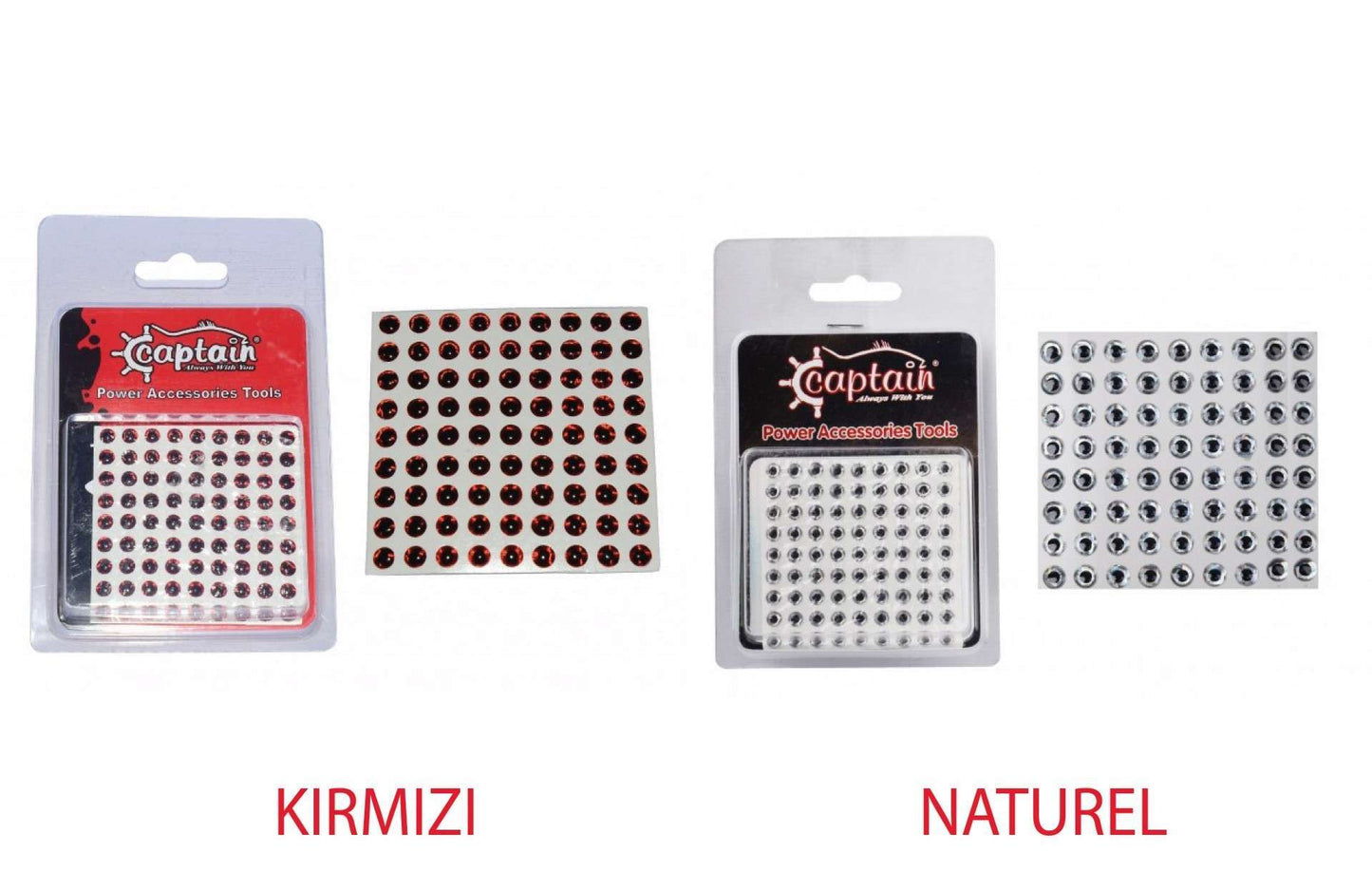 Captain 7631 Göz 5mm Silikon Damla Göz 81i Paket - KıRMıZı
