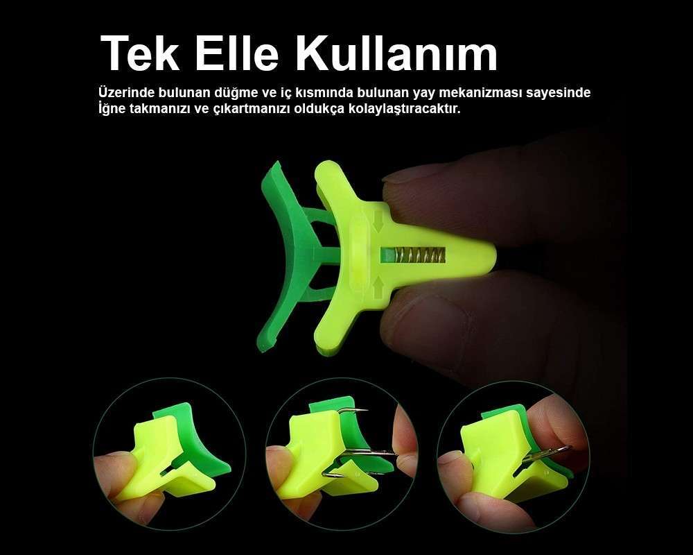 Captain 7684 Üçlü İğne Koruyucu Karabinalı Aparat 10lu Paket