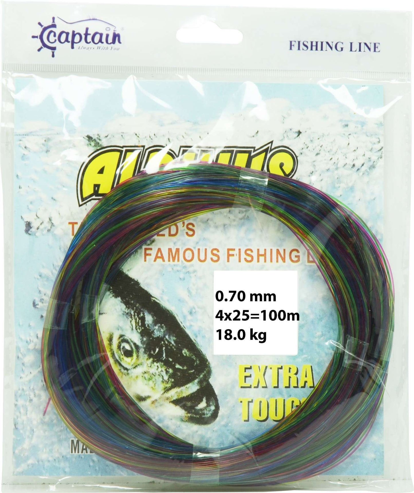 Captain Alpinus Poşet Misina 4x25 Bağlantılı 100mt Ebruli - Standart - 0.50 MM