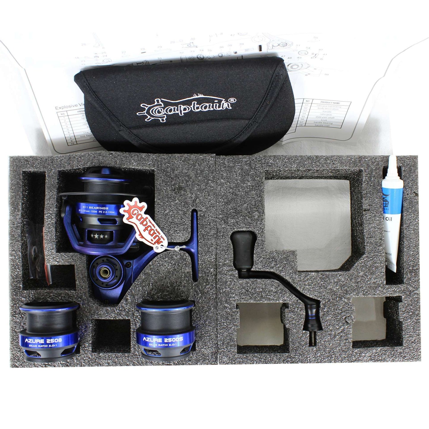 Captain Azure PRO 2500-2508-3000 Spin Makine 9+1 BB