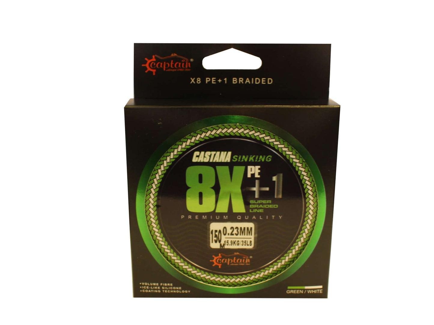 Captain Castana Sinking 8X+1 Silicone Coating İp Misina 150mt Camoo - Standart - 0.14 MM