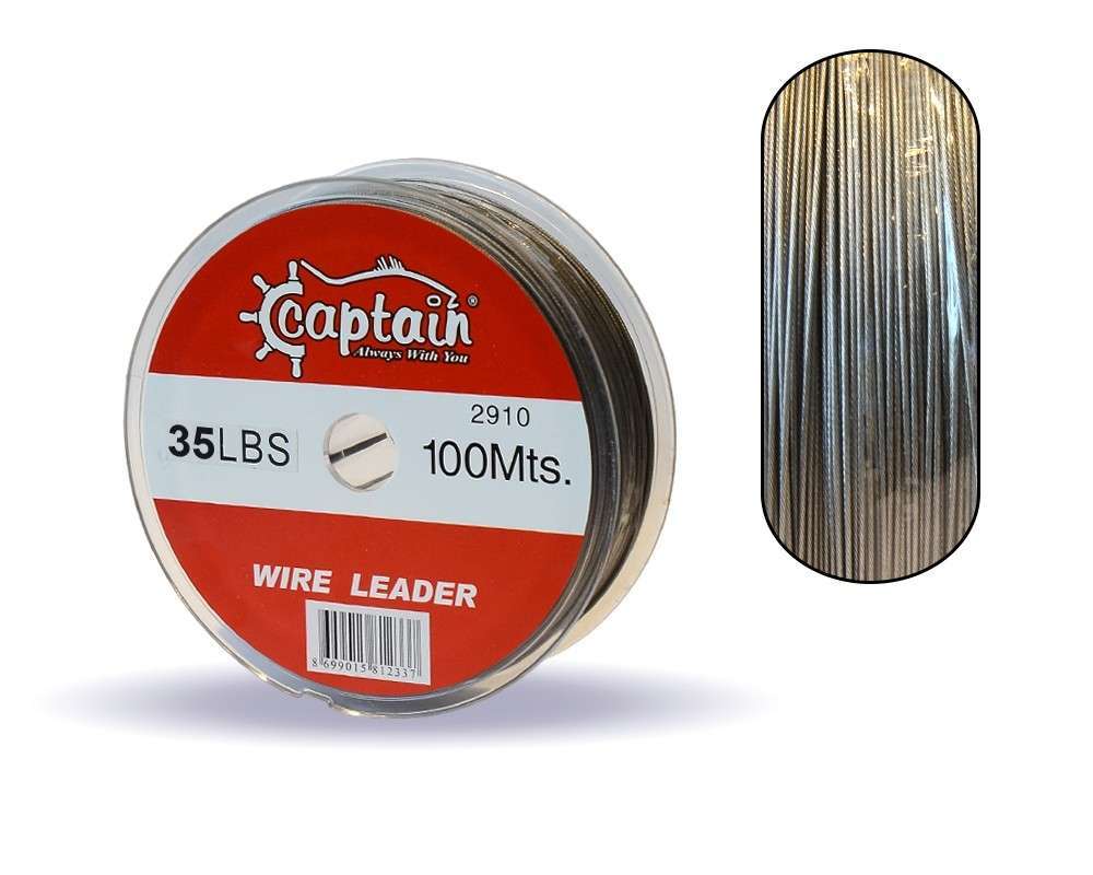 Captain Çelik Tel 100mt Steel Wire Leader - Standart - 70 LBS